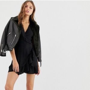 All Saints Krystal Leopard Wrap Dress